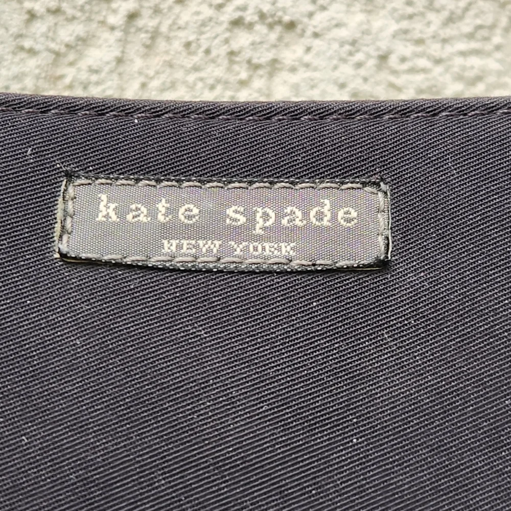 Kate Spade New York Sam Handbag Black Nylon Box Bag Double Handle Purse